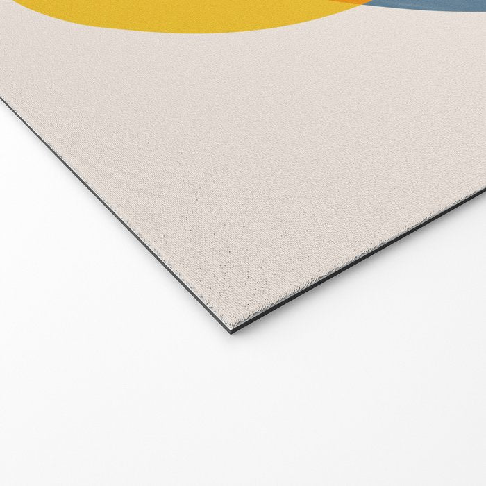 Abstract Colorful Shapes Pink Yellow Welcome Mat Gallery Image 2