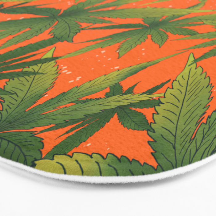 Cannabis Leaves Garden Bath Mat Gallery Image 3