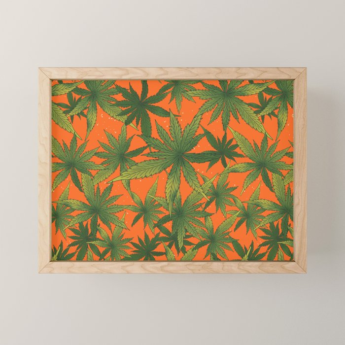 Cannabis Leaves Garden Mini Art Print Gallery Image 1