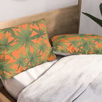 Cannabis Leaves Garden Pillow Sham Gallery Image 2