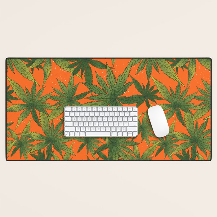 Cannabis Leaves Garden Desk Mat Gallery Image 1
