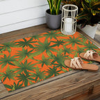 Cannabis Leaves Garden Outdoor Rug Gallery Image 2