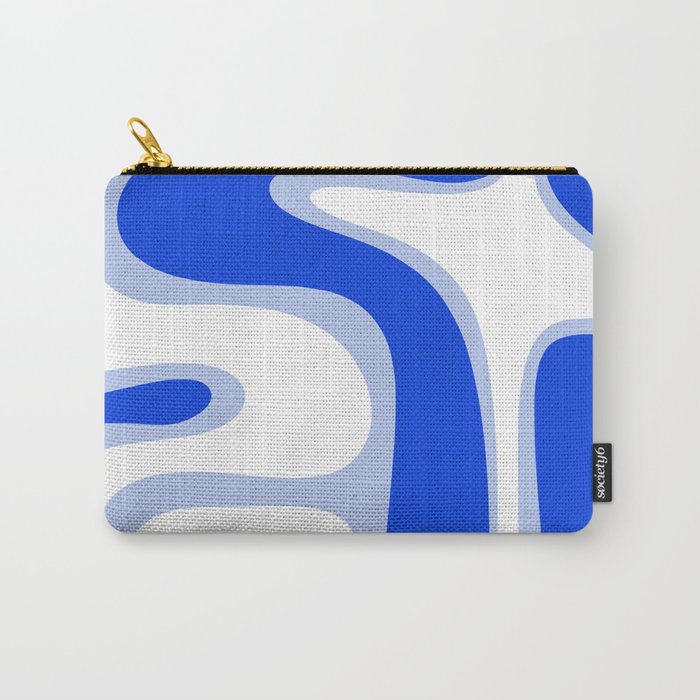 Copacetic Retro Abstract Royal Blue Light Blue White Carry All Pouch Gallery Image 1
