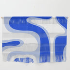Copacetic Retro Abstract Royal Blue Light Blue White Wall Hanging Gallery Image 1