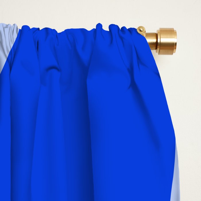 Copacetic Retro Abstract Royal Blue Light Blue White Window Curtain Gallery Image 2