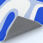 Copacetic Retro Abstract Royal Blue Light Blue White Rug Gallery Image 4