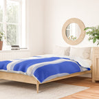 Copacetic Retro Abstract Royal Blue Light Blue White Duvet Cover Gallery Image 2