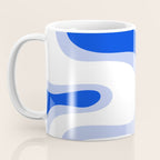 Copacetic Retro Abstract Royal Blue Light Blue White Coffee Mug Gallery Image 3