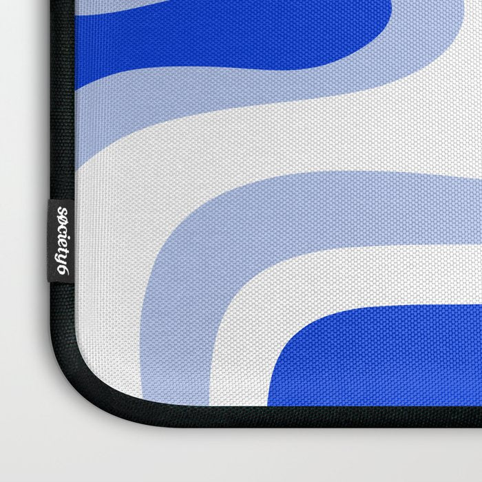 Copacetic Retro Abstract Royal Blue Light Blue White Laptop Sleeve Gallery Image 3
