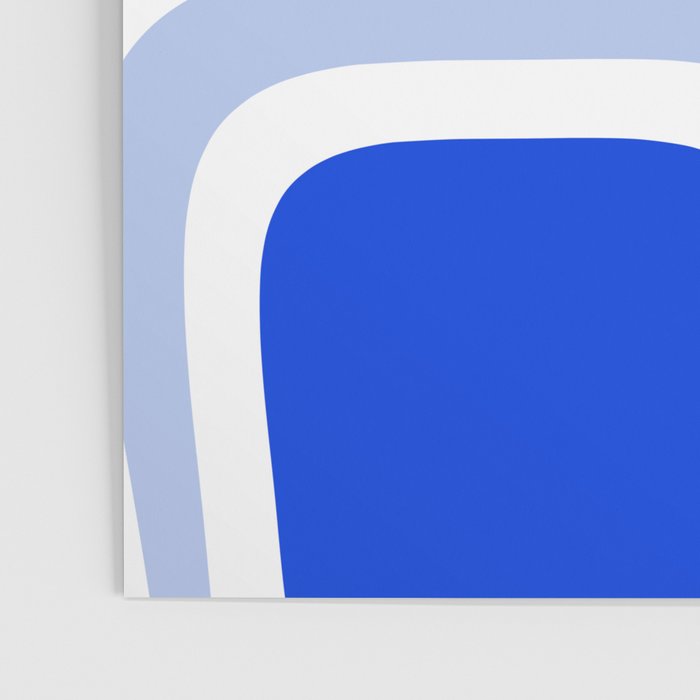 Copacetic Retro Abstract Royal Blue Light Blue White Poster Gallery Image 3