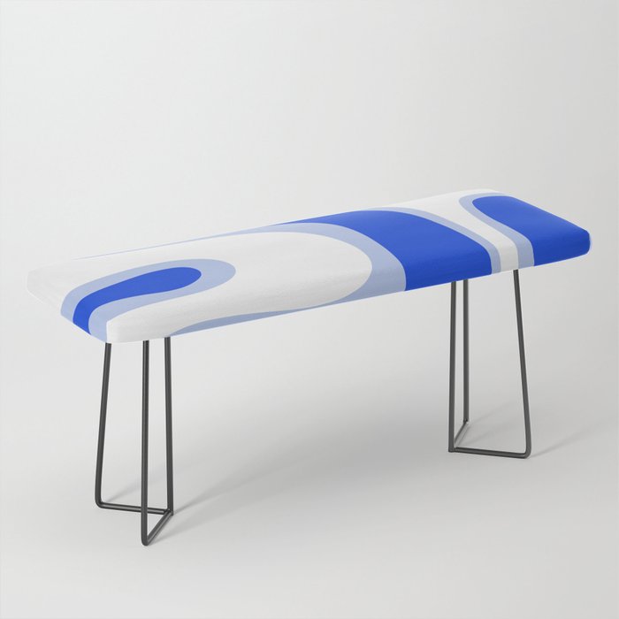 Copacetic Retro Abstract Royal Blue Light Blue White Bench Gallery Image 1