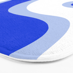 Copacetic Retro Abstract Royal Blue Light Blue White Bath Mat Gallery Image 3