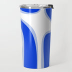 Copacetic Retro Abstract Royal Blue Light Blue White Travel Mug Gallery Image 2