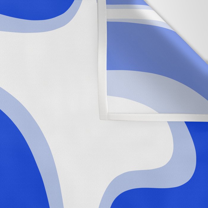 Copacetic Retro Abstract Royal Blue Light Blue White Wall Tapestry Gallery Image 3