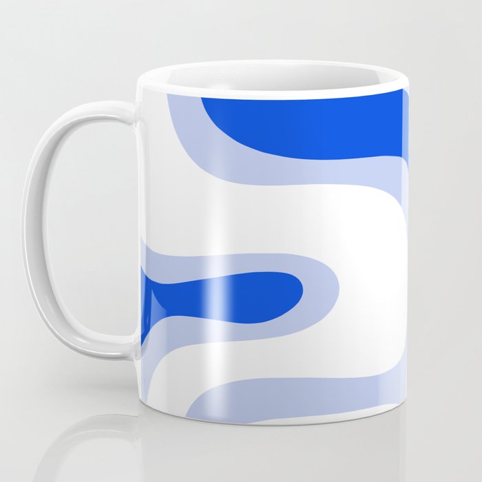 Copacetic Retro Abstract Royal Blue Light Blue White Coffee Mug Gallery Image 3