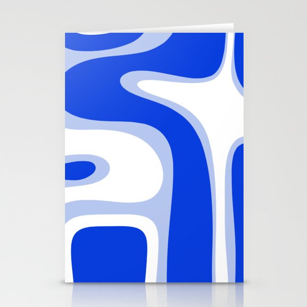 Copacetic Retro Abstract Royal Blue Light Blue White Stationery Card Gallery Image 2