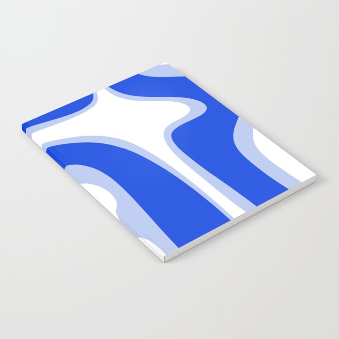 Copacetic Retro Abstract Royal Blue Light Blue White Notebook Gallery Image 1