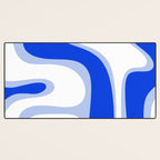 Copacetic Retro Abstract Royal Blue Light Blue White Desk Mat Gallery Image 3