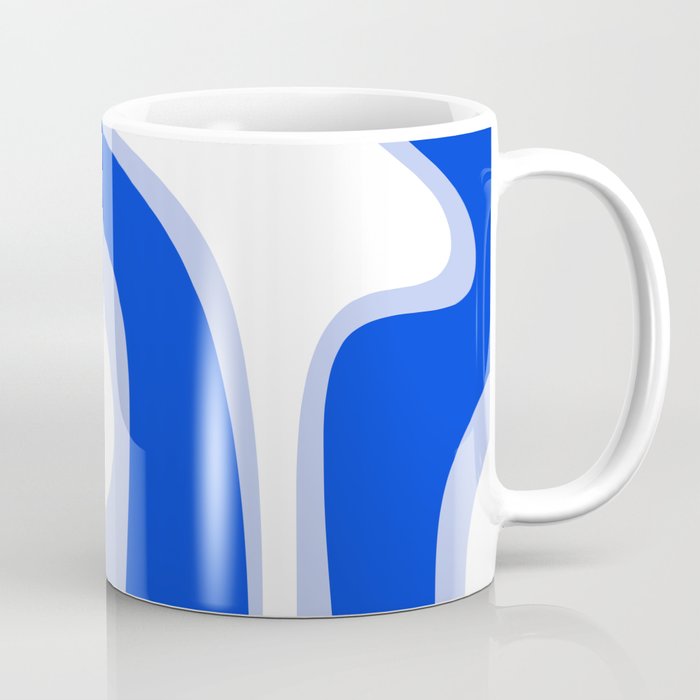 Copacetic Retro Abstract Royal Blue Light Blue White Coffee Mug Gallery Image 1