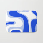 Copacetic Retro Abstract Royal Blue Light Blue White Bath Mat Gallery Image 1