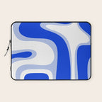 Copacetic Retro Abstract Royal Blue Light Blue White Laptop Sleeve Gallery Image 1