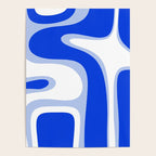 Copacetic Retro Abstract Royal Blue Light Blue White Poster Gallery Image 4