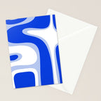 Copacetic Retro Abstract Royal Blue Light Blue White Stationery Card Gallery Image 2