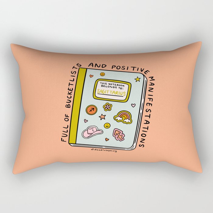 Sagittarius Notebook Rectangular Pillow Gallery Image 1