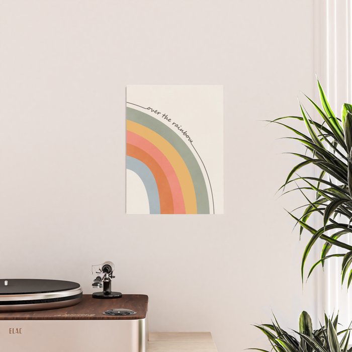 Retro Boho Rainbow with Quote Poster Gallery Image 2