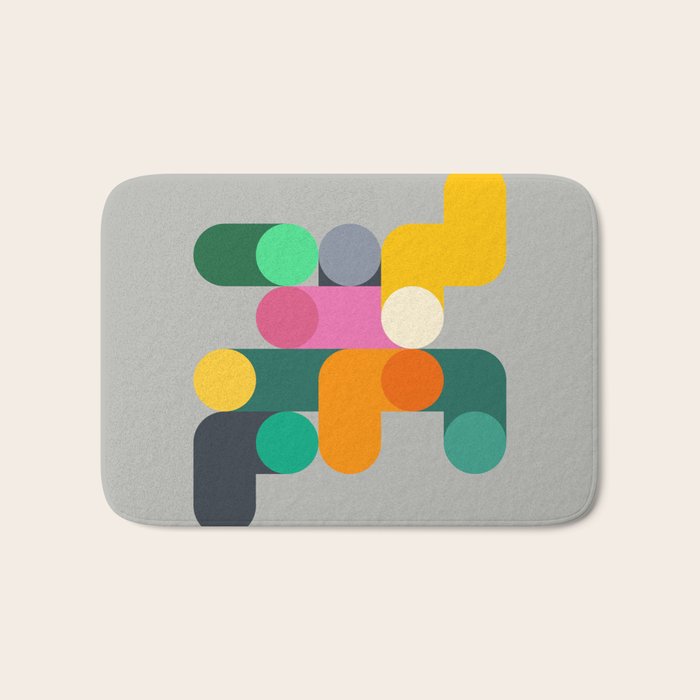 Modern Geometric 85B Bath Mat Gallery Image 1