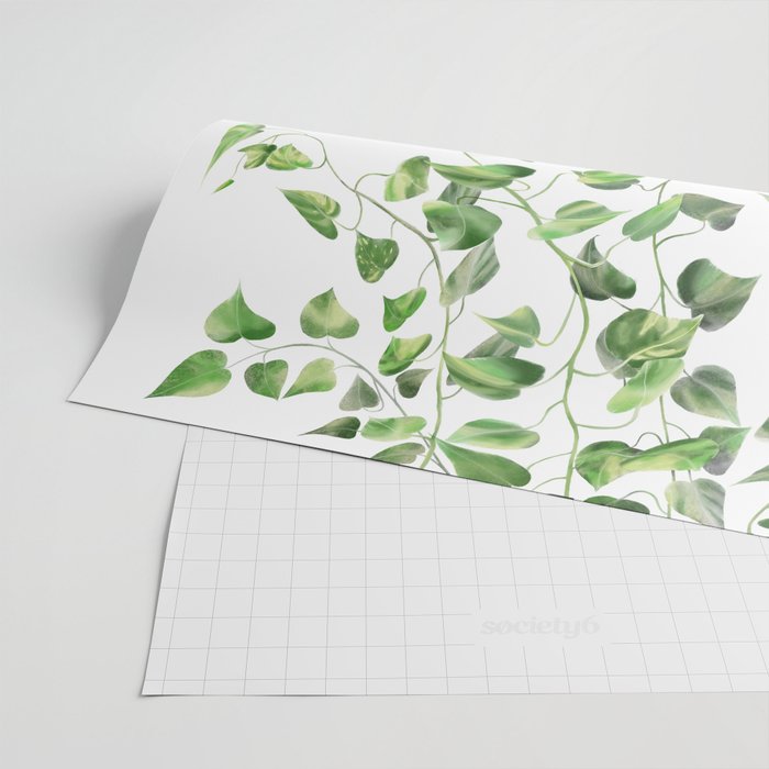Golden Pothos - Ivy Wrapping Paper Gallery Image 2