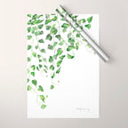 Golden Pothos - Ivy Wrapping Paper Gallery Image 1