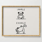 Inhale Exhale Pug Serving Tray Gallery Image 1