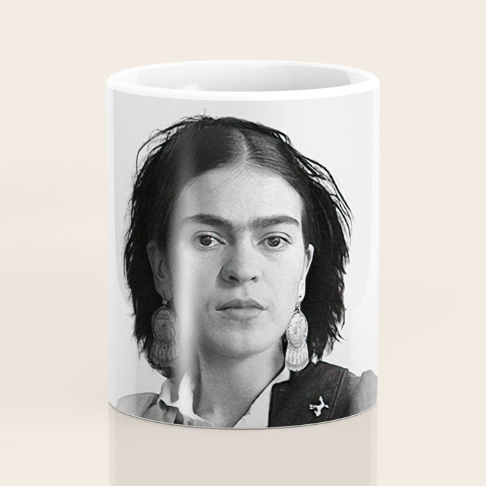 Frida Kahlo Wearing White Shirt Coffee Mug Gallery Image 4