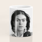 Frida Kahlo Wearing White Shirt Coffee Mug Gallery Image 4