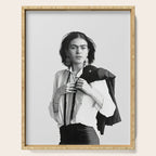 Frida Kahlo Wearing White Shirt Serving Tray Gallery Image 1