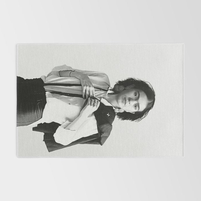 Frida Kahlo Wearing White Shirt Rug Gallery Image 2