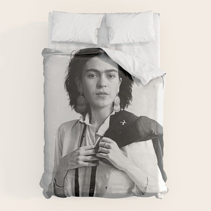 Frida Kahlo Wearing White Shirt Duvet Cover Gallery Image 6