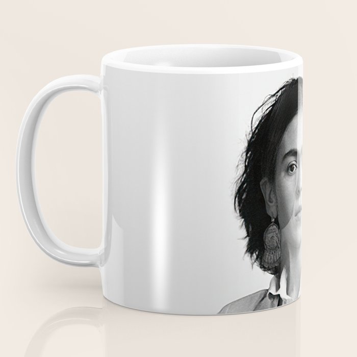Frida Kahlo Wearing White Shirt Coffee Mug Gallery Image 3