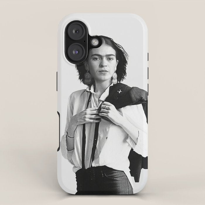 Frida Kahlo Wearing White Shirt iPhone Case Gallery Image 1