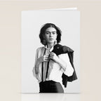 Frida Kahlo Wearing White Shirt Stationery Card Gallery Image 2