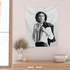 Frida Kahlo Wearing White Shirt Wall Tapestry Gallery Image 2