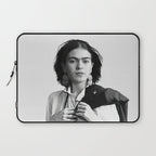 Frida Kahlo Wearing White Shirt Laptop Sleeve Gallery Image 1