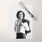 Frida Kahlo Wearing White Shirt Wrapping Paper Gallery Image 1
