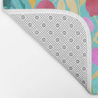 Exotic Fruit Garden Tropical Summer Foliage And Fruit Turquoise Bath Mat Gallery Image 2