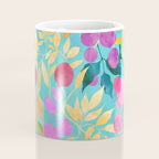 Exotic Fruit Garden Tropical Summer Foliage And Fruit Turquoise Coffee Mug Gallery Image 4
