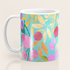Exotic Fruit Garden Tropical Summer Foliage And Fruit Turquoise Coffee Mug Gallery Image 3