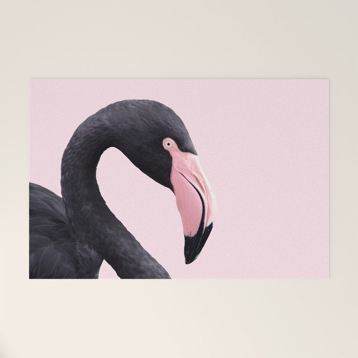 BLACK FLAMINGO Welcome Mat Gallery Image 1