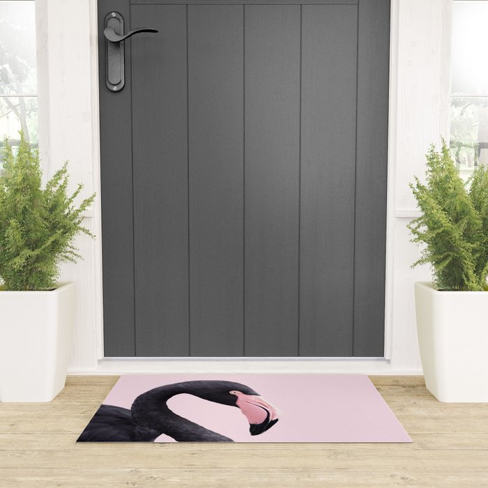 BLACK FLAMINGO Welcome Mat Gallery Image 3