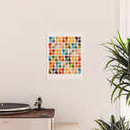 Bauhaus Geometric Flowers  Poster Gallery Image 2